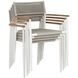 Kona White Outdoor Stackable Dining Armchair, Set Of 2